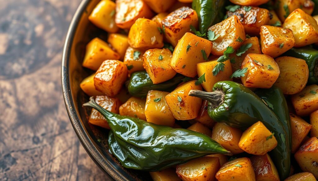 Roasted potatoes and peppers Roasted potatoes and peppers